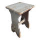 Tabouret en bois bleu vintage