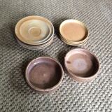 Set of 9 stoneware plates