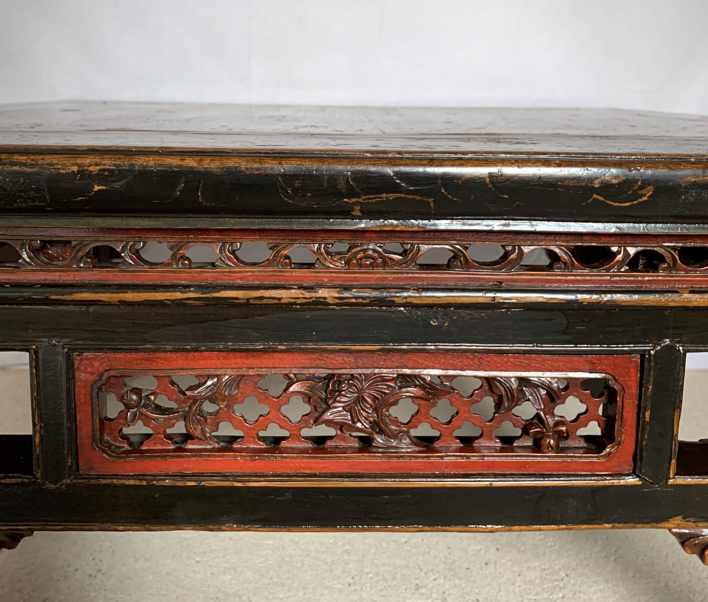 Ancient chinese golden wood table