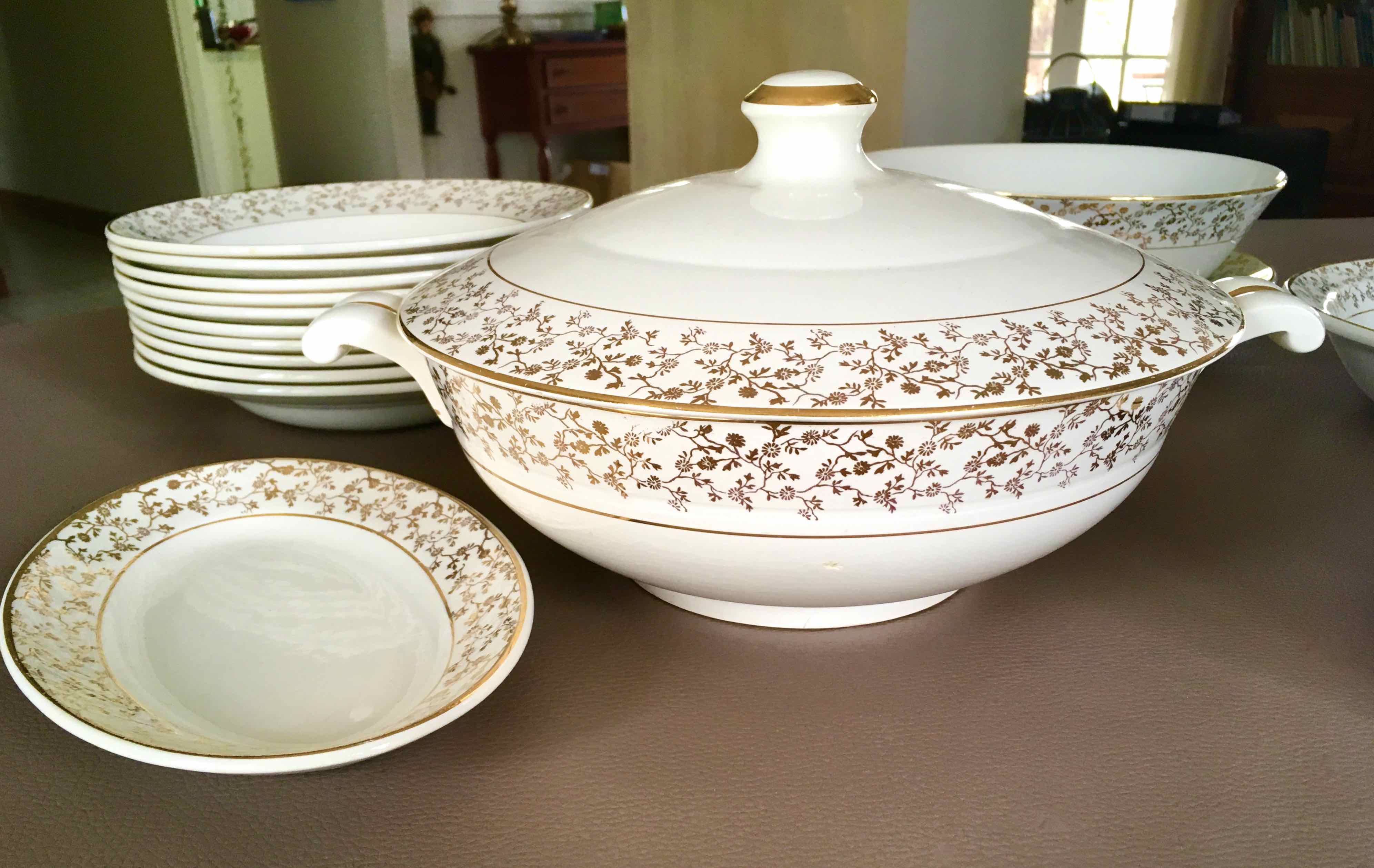 Porcelain plate service x 10 people