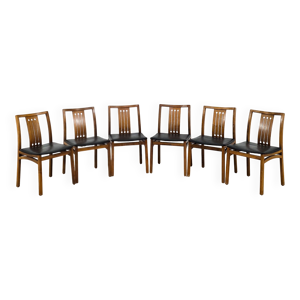Ensemble de 6 chaises - scandinaves 1960