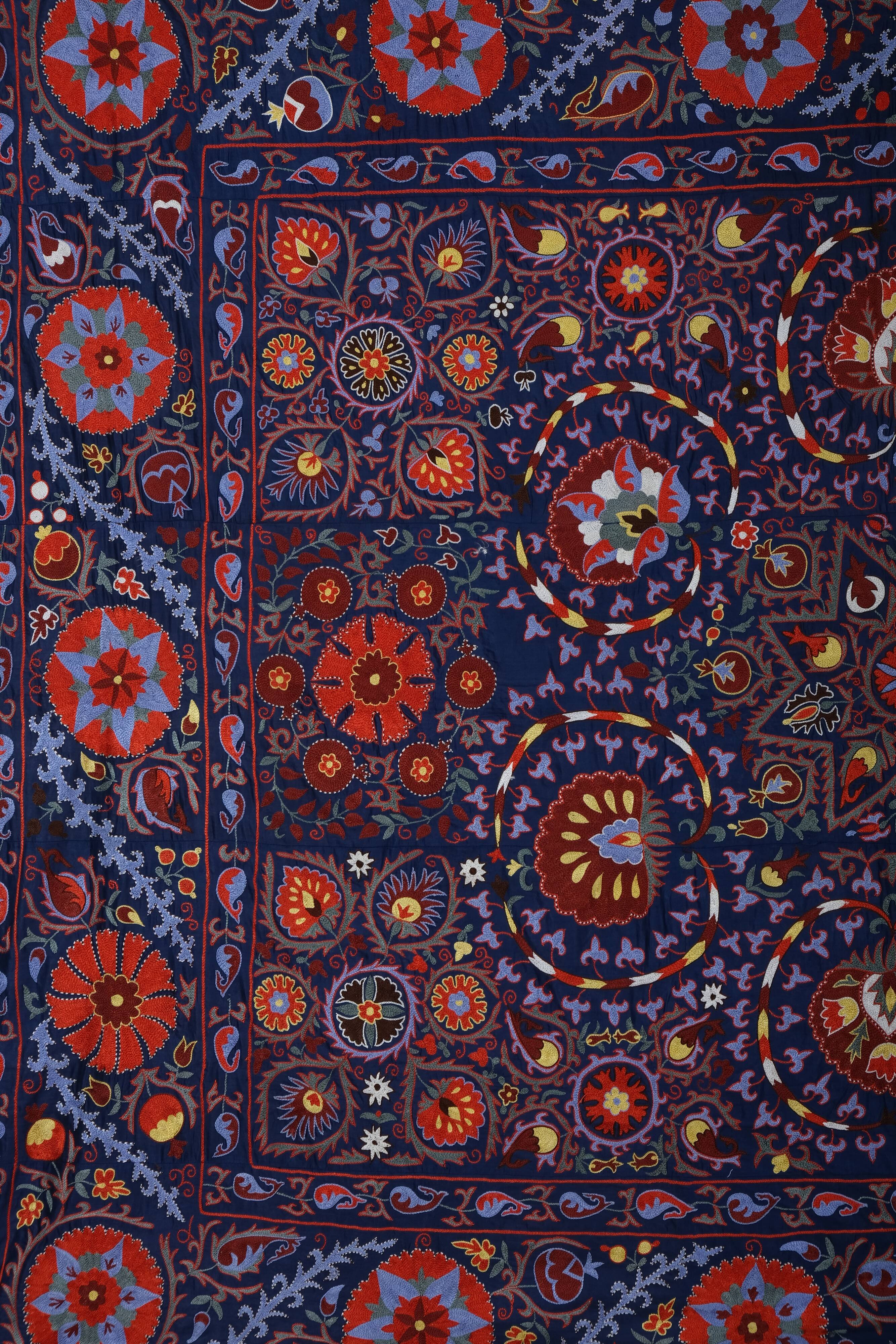 Hand knotted rug, vintage Turkish rug 245x303 cm