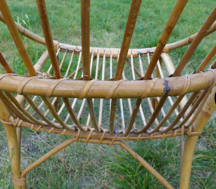 Vintage rattan armchair