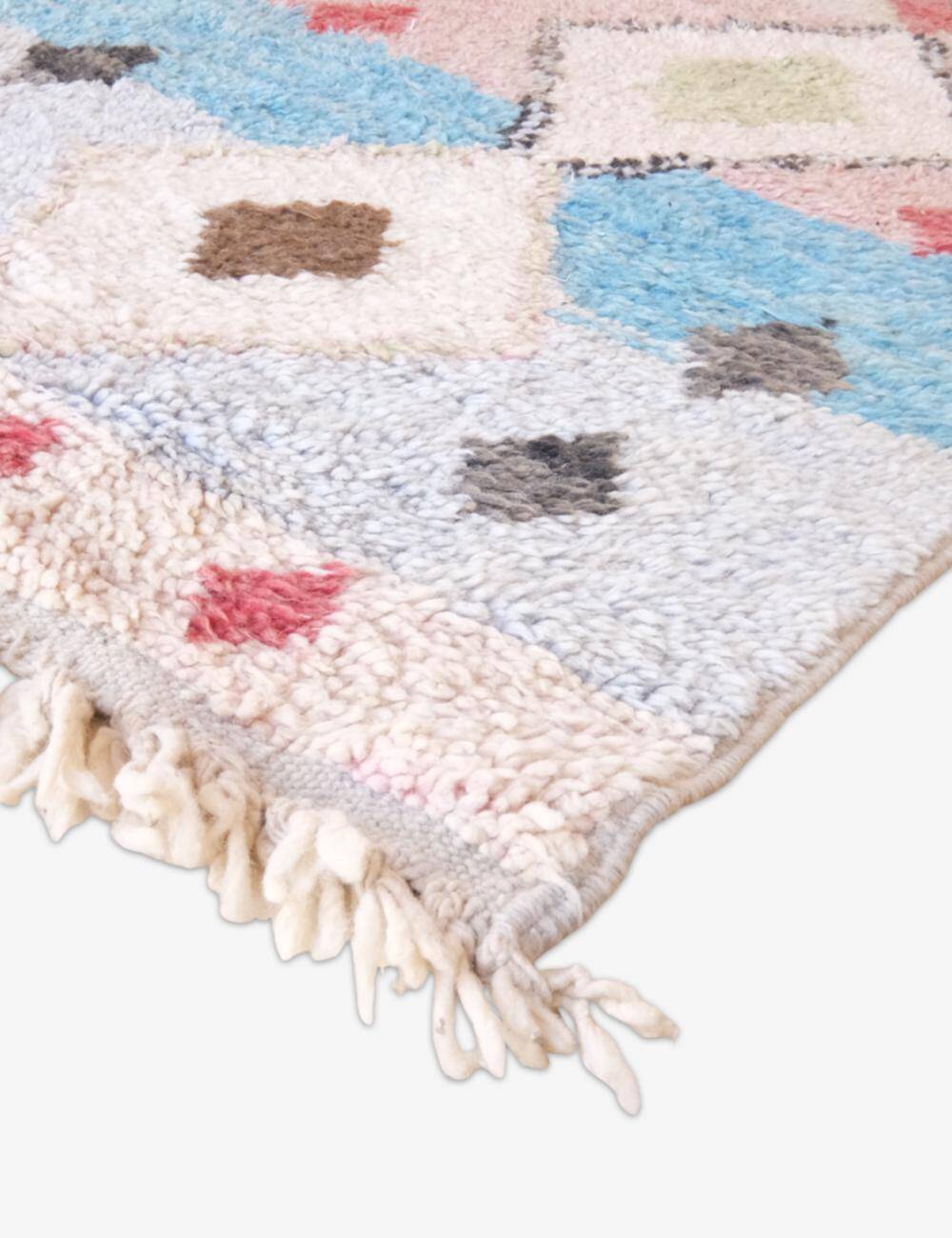 Long pastel runner rug - 492 x 88 cm