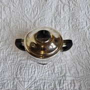 Art Deco tea and coffee service in silver-plated metal and Bakelite, 1930s