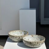 Duo of speckled ceramic bowls