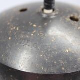 Vintage Art Deco Glass & Brass Pendant, Czechoslovakia, 1930's