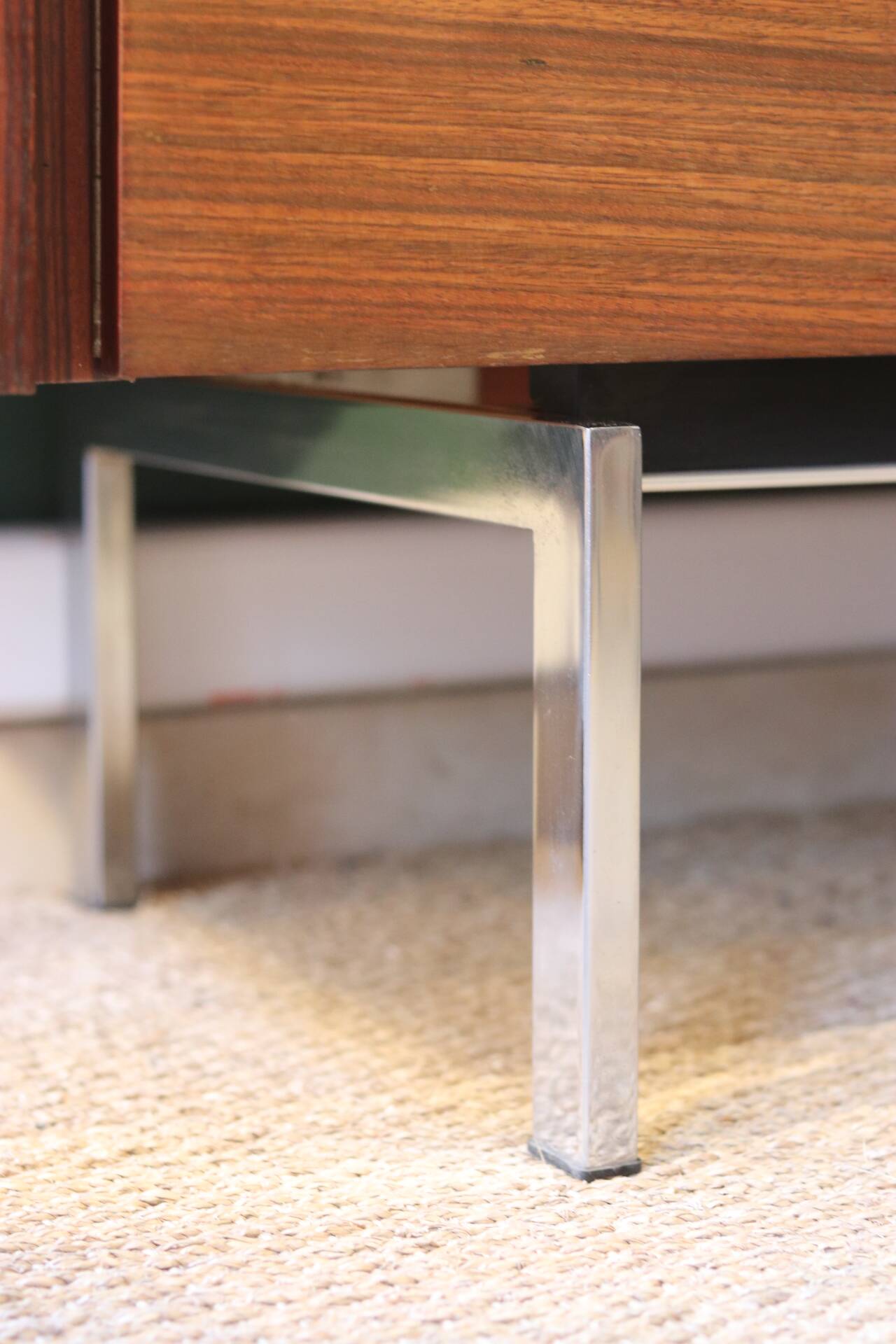 Mid-century sideboard in rosewood and chrome metal