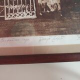 Tableau vintage representant belgrad en mai 2012  42cm sur 32cm