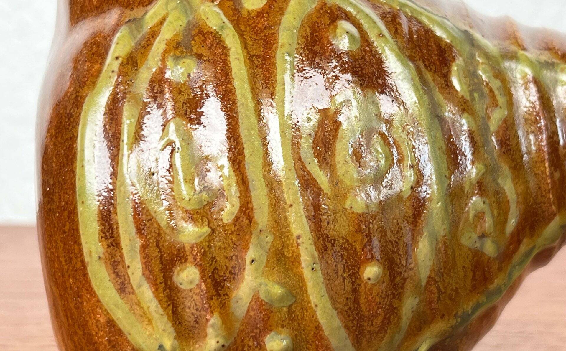 Bird-shaped pottery bottle from a modern Danish workshop, mid-century, 1960s.