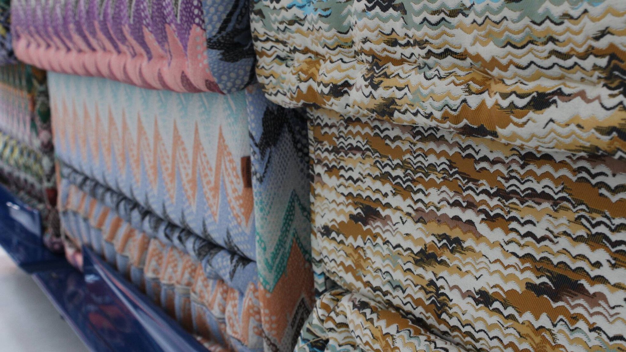 Roche Bobois Mah Jong sofa Missoni design by Hans Hopfer with platform