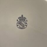 KG Lunéville France porcelain plate stamped KG - Rose decoration