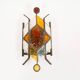 Brutalist glass wall sconce by Longobard, Italy 1960s