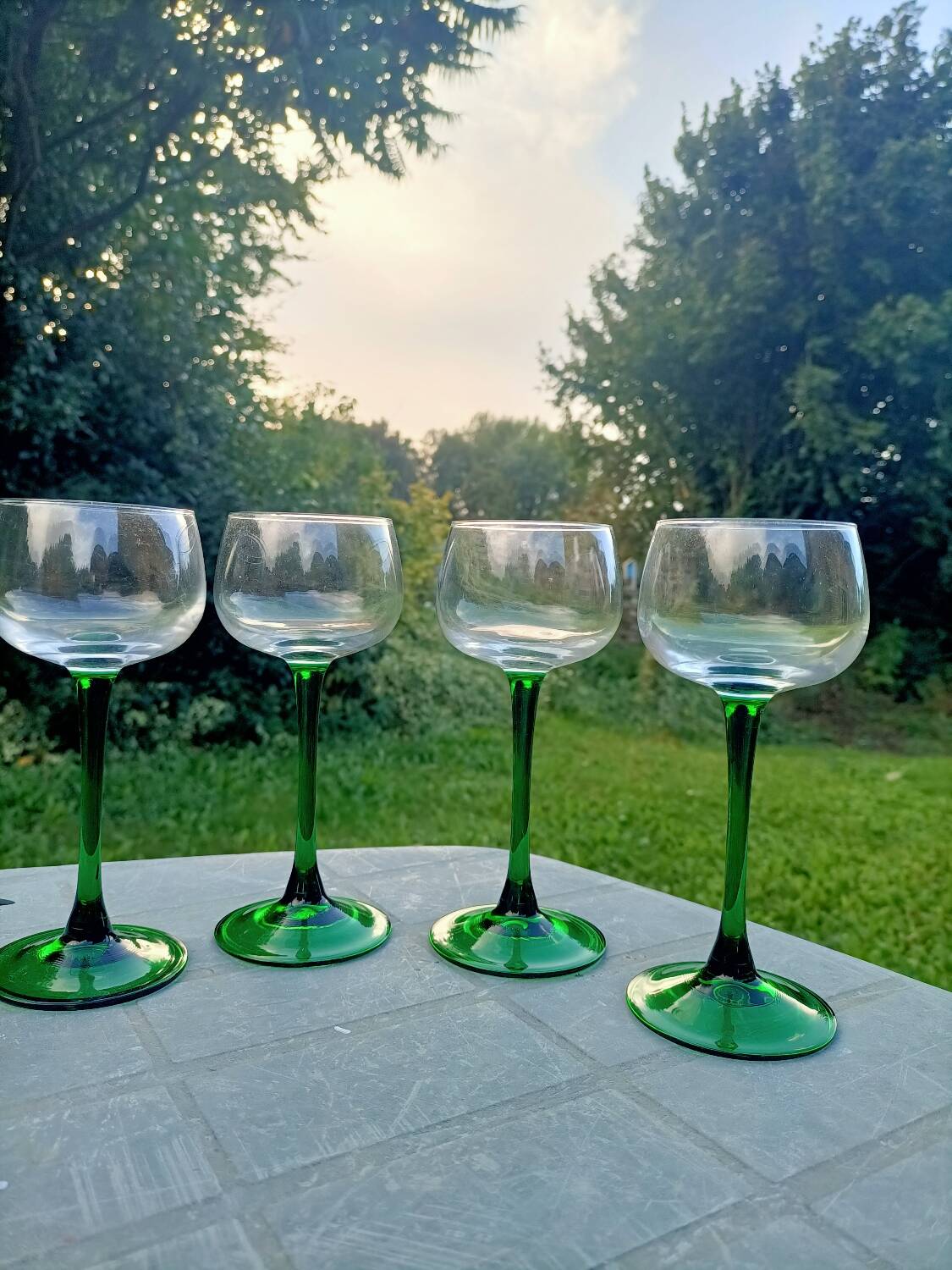 Retro Alsatian glasses x4