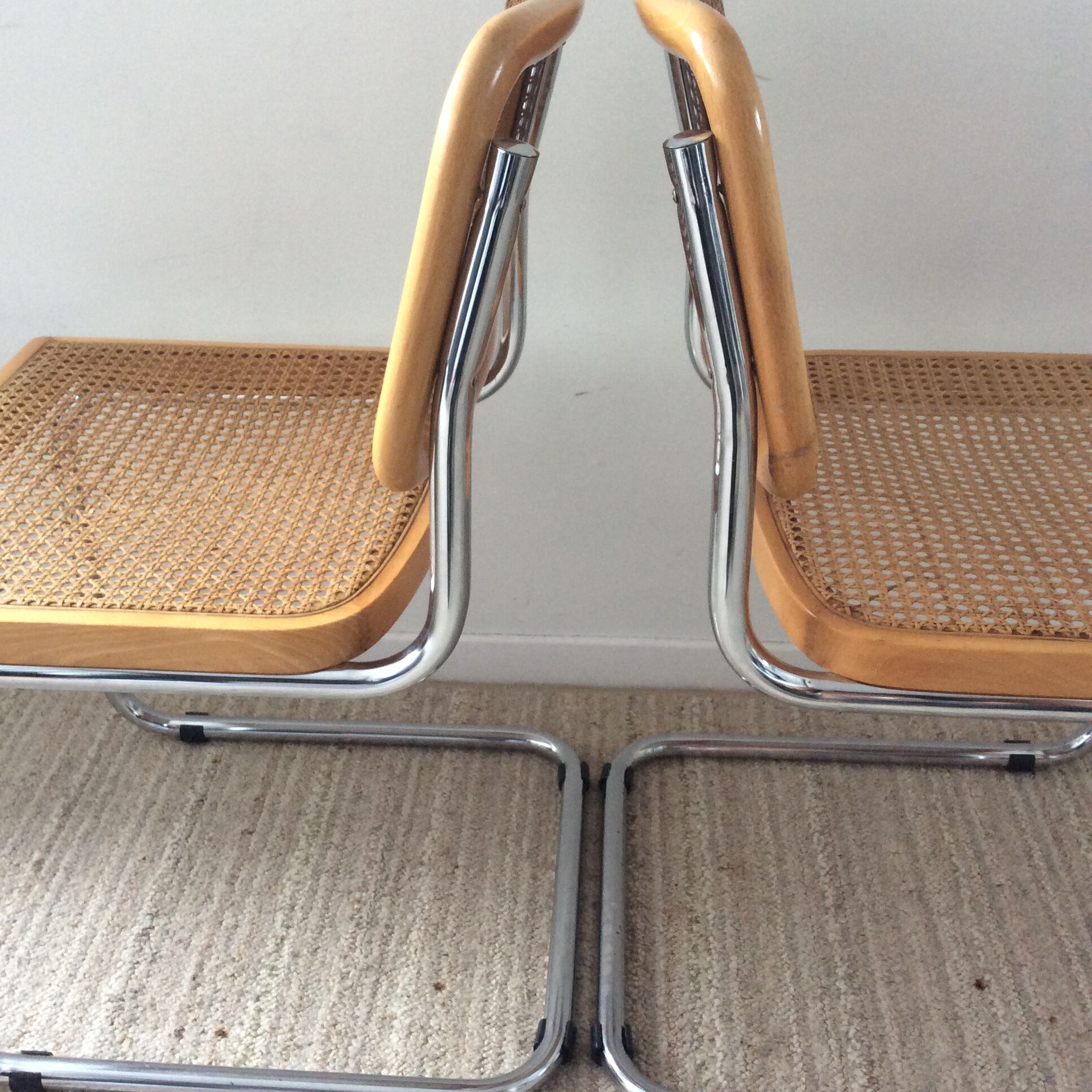 Pair of chairs Marcel Breuer Cesca B32