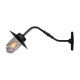 Black gooseneck courtyard wall lamp
