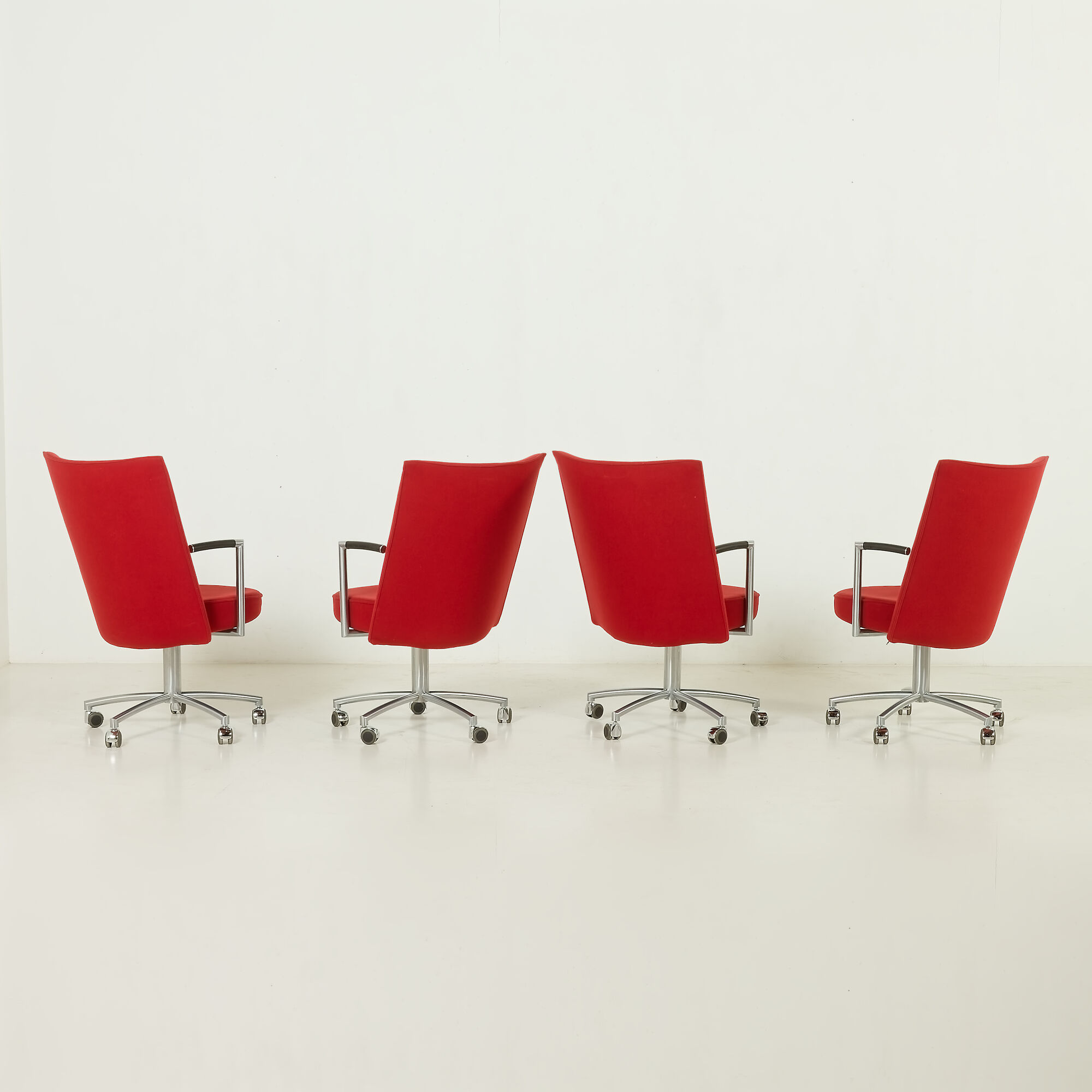 Erik Jørgensen “Partner” chairs by J. Foersom & P. Hiort-Lorenzen, set of 4, Denmark, 1970s