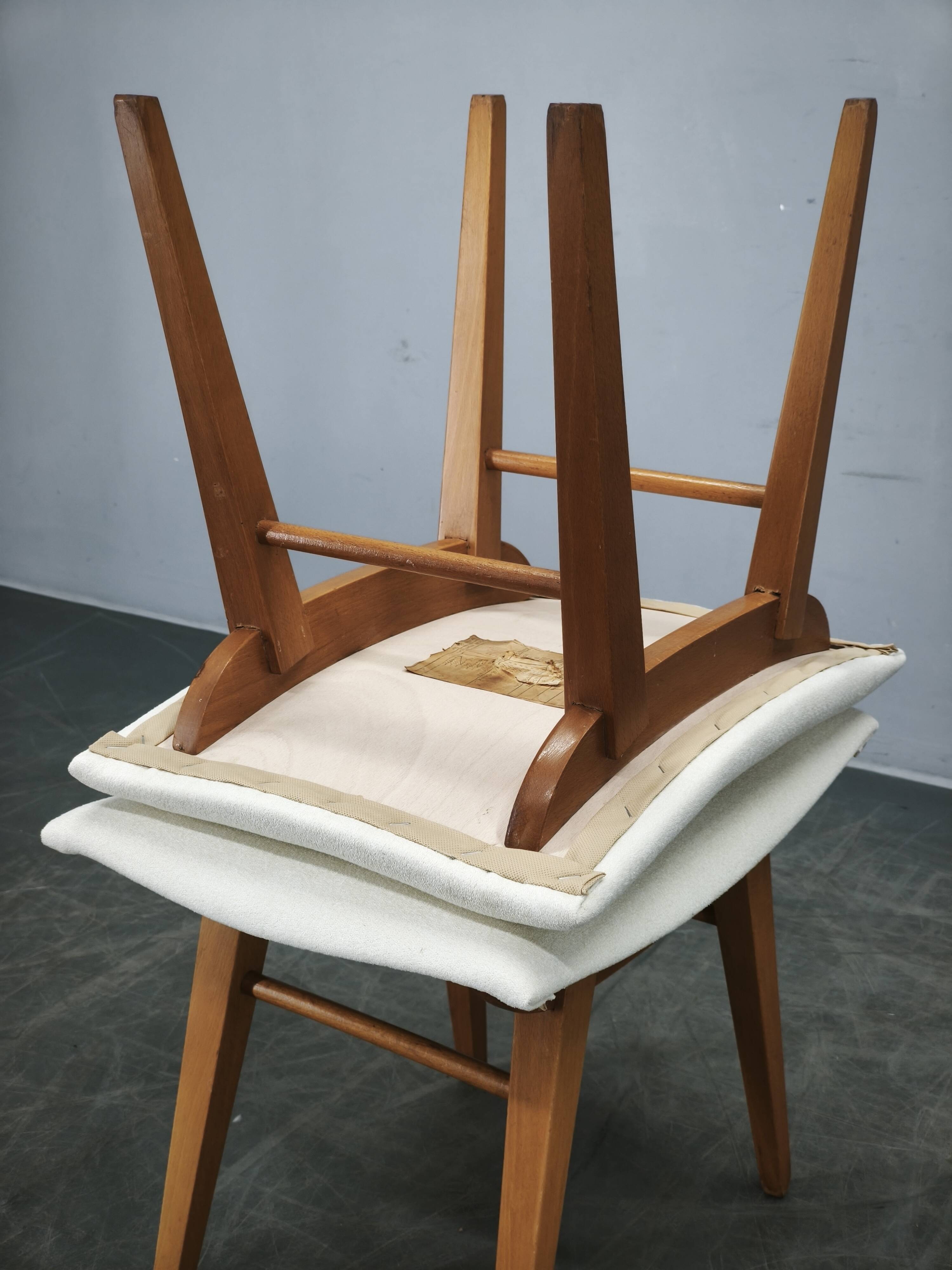 Pair of Beech Wood Stools by Závod Malacky, Czechoslovakia, 1970s