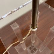 Vintage lamp by David Lange, crystal model in plexiglass.