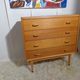 Vintage chest of drawers from the 60s honey color
