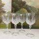 4 white wine stemmed glasses in Arques crystal, Longchamp vintage model