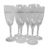 6 glasses flutes glasses with Champagne