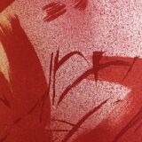 Jean bazaine, monograph in red, 1975. original lithograph