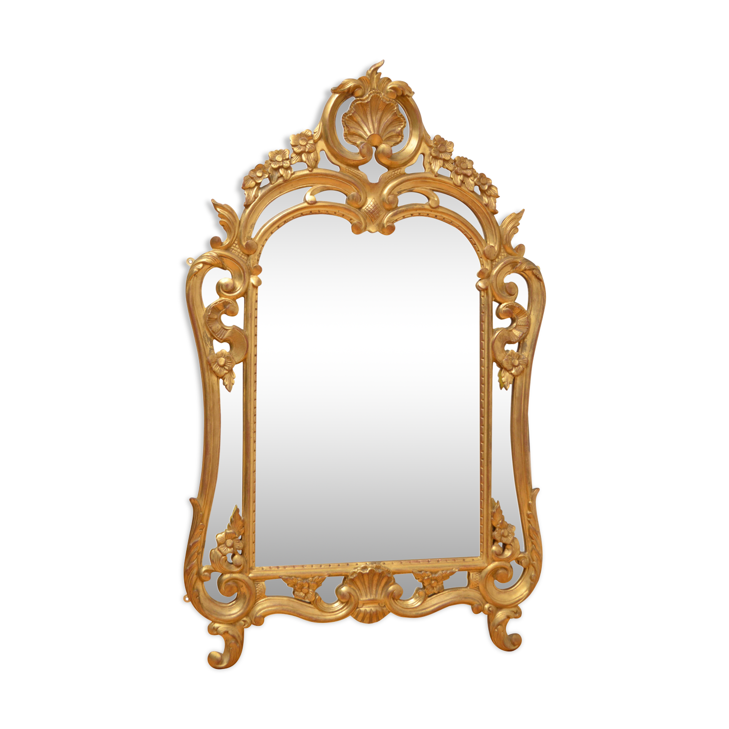 19th century giltwood wall mirror - 116x71cm