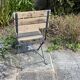 Chaise de jardin pliante bois et fer forgé