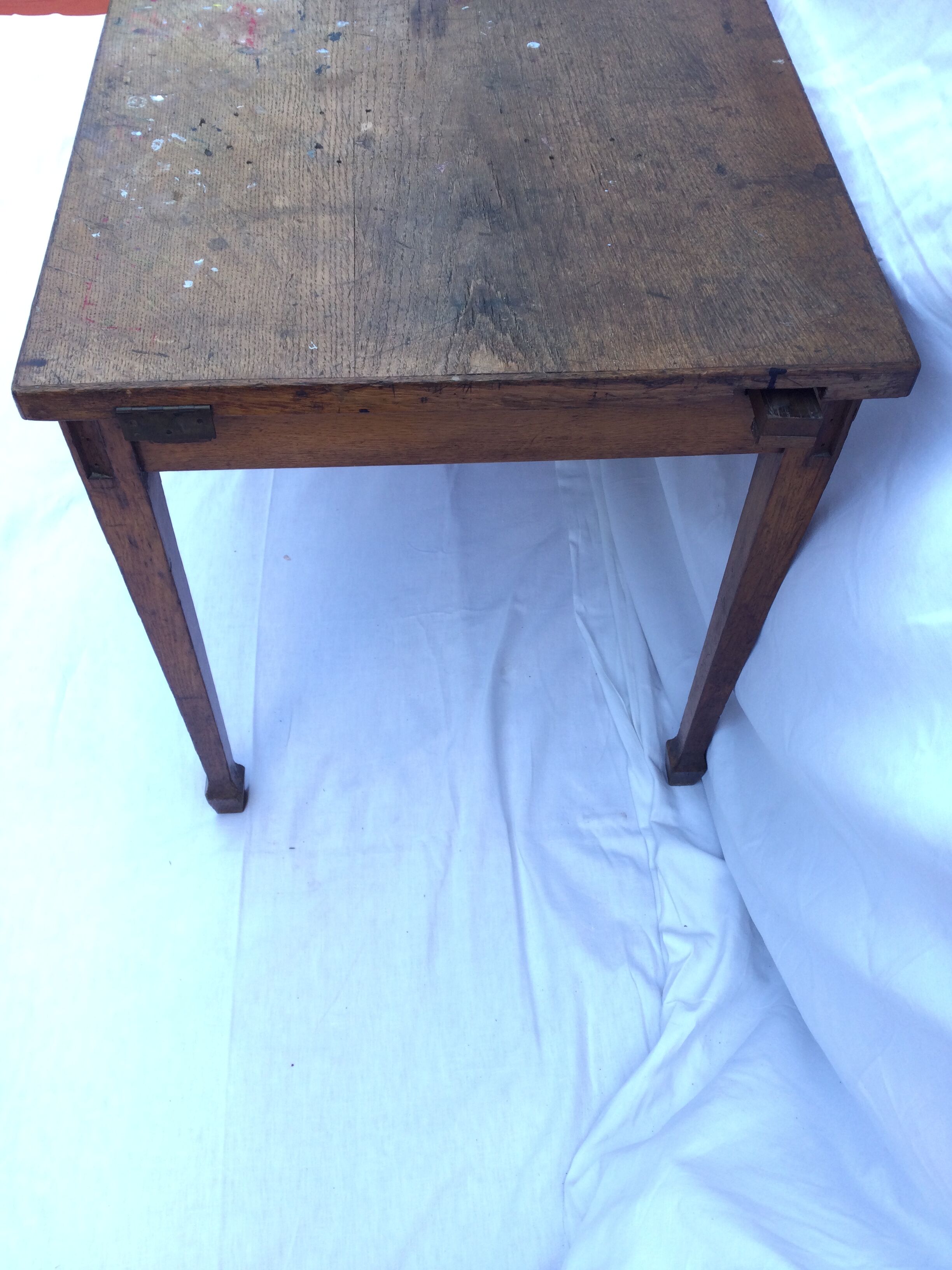 Wooden desk with three drawers