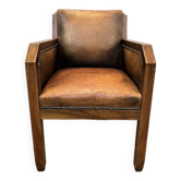 Art Deco Leather Armchair