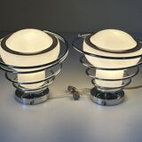 Pair of space age wall lights by Delmas from the 70s