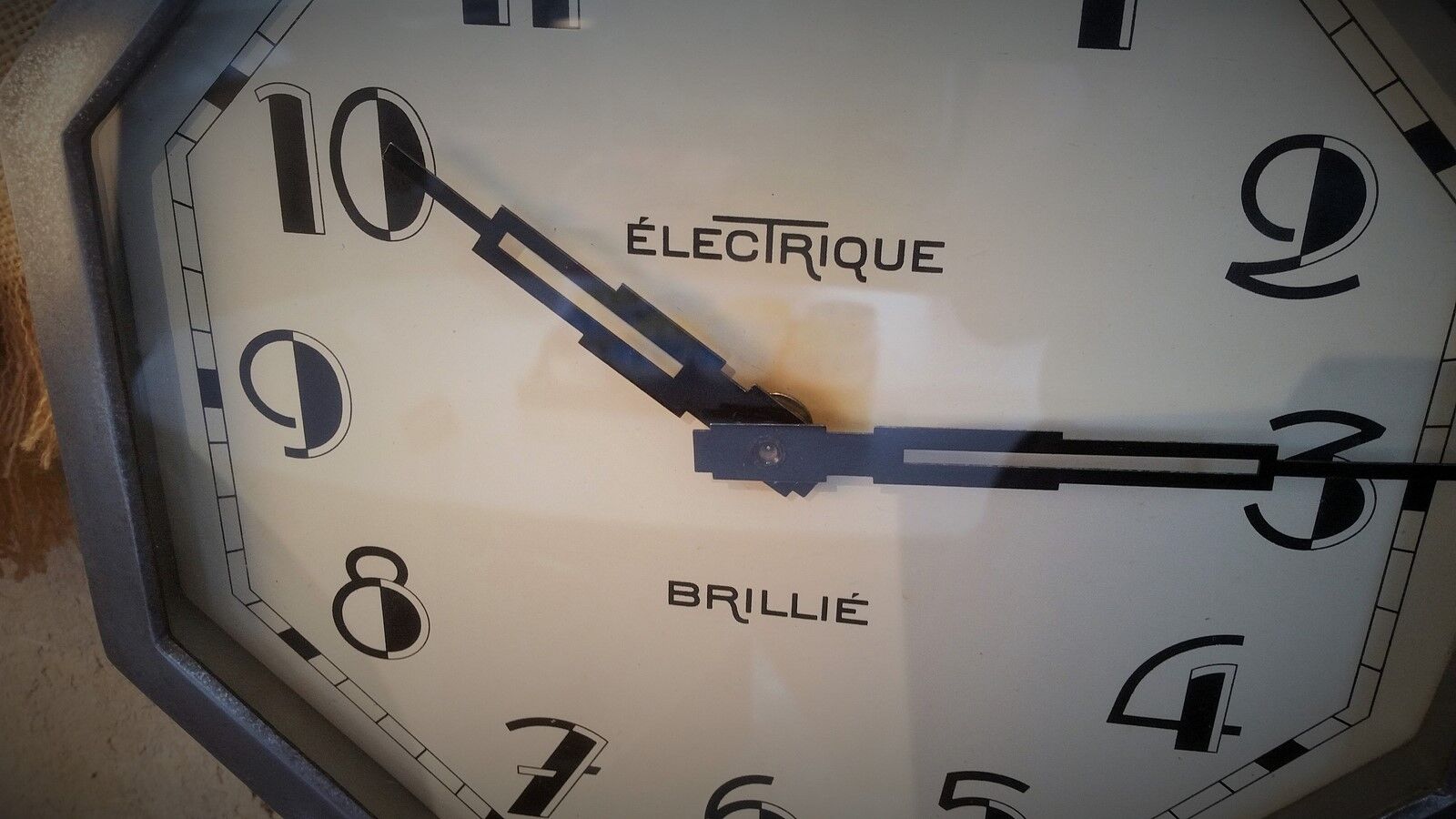 Industrial clock brillie era art deco