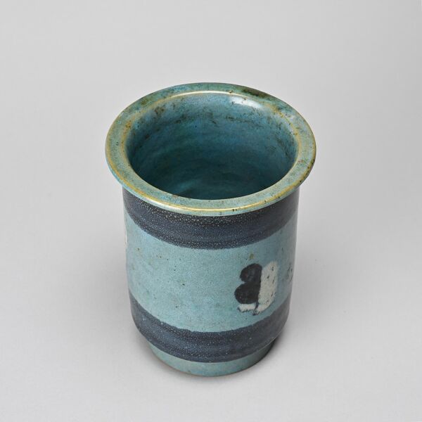 Petit pot en céramique émaillée par la poterie Menelika, circa 1950