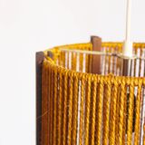 Large Danish Mid-Century Sisal Pendant lamp by Temde