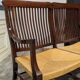 English mahogany straw bench