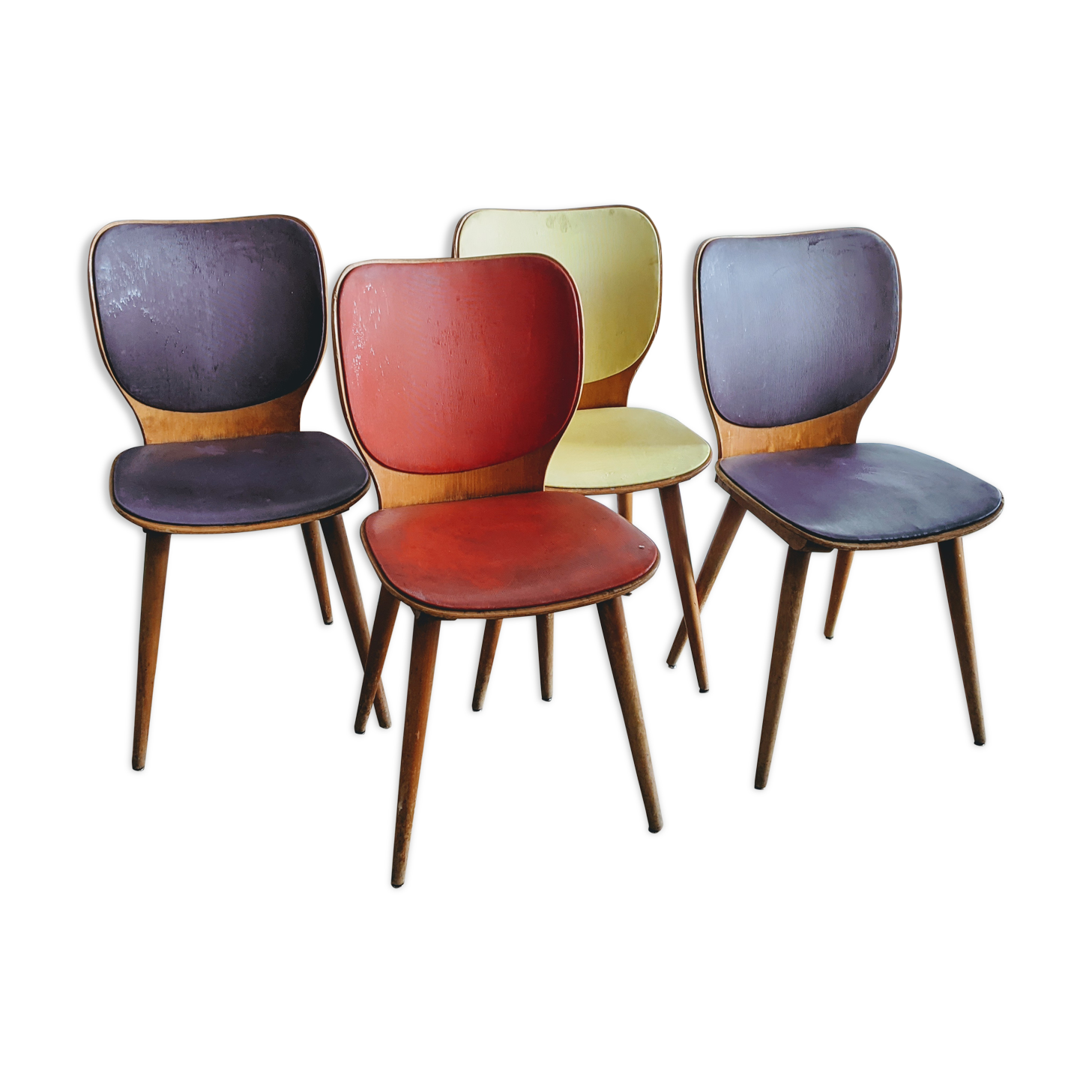 Suite of 4 Baumann chairs by Max Bill