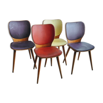 Suite de 4 chaises Baumann par Max Bill