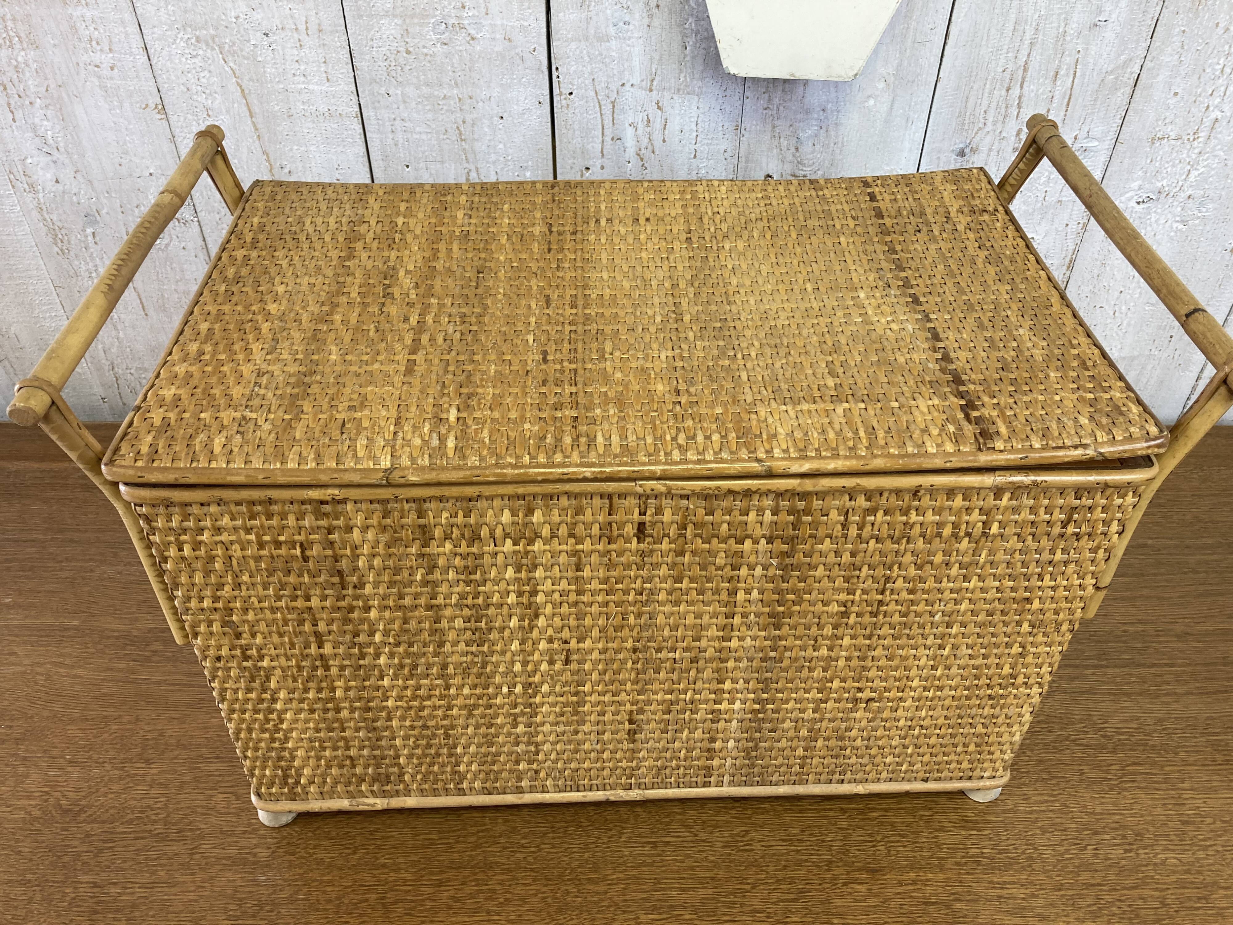 Vintage rattan chest