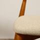 Modern chair Scandinavian design light wood natural Lin fabric mid century modern design