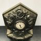 Clock on feet art deco vintage metal