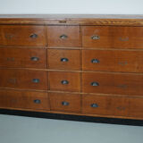 Large dutch oak apothecary cabinet, 1930s