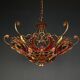 Lustre en métal et verre de Murano par MM Lampadari, années 1990