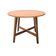 Table basse ronde vintage en bois, années 1950