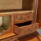 Antique trumeau in walnut, Italy, early 20th century.