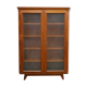 Bibliothèque vitrée vintage en bois