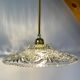 Suspension abat-jour vintage en verre ciselé