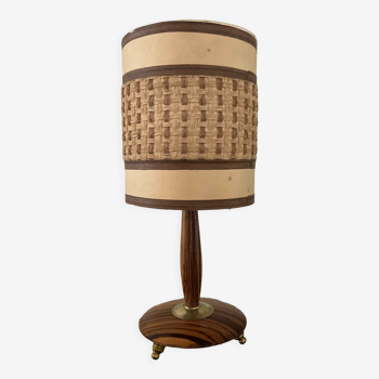 Lampe vintage en teck années 50-60