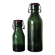 Pair of old green glass jars/bottles – models 1/2 and 1 1/
