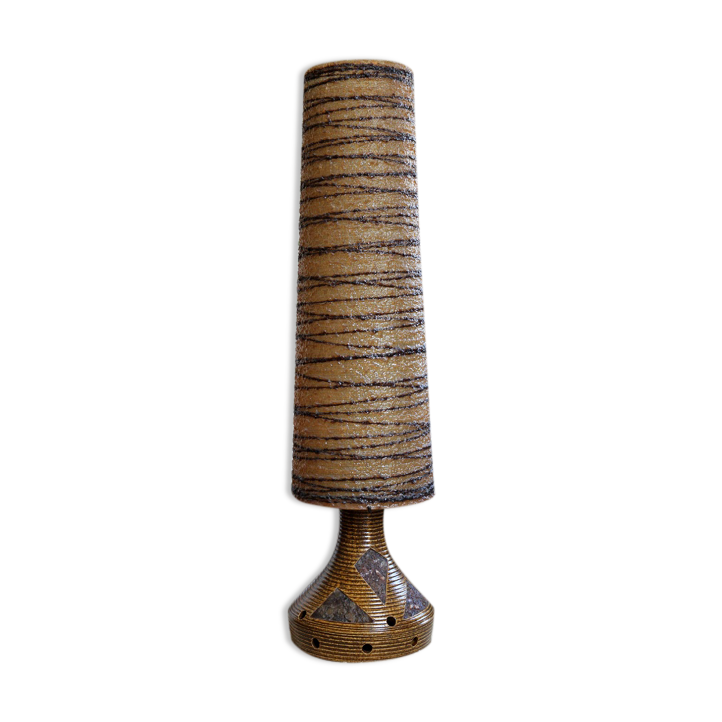 1960 Accolay ceramic and resin floor lamp